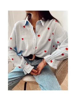 Hello Moon Shop Chemise COEUR ROUGE Best Sale